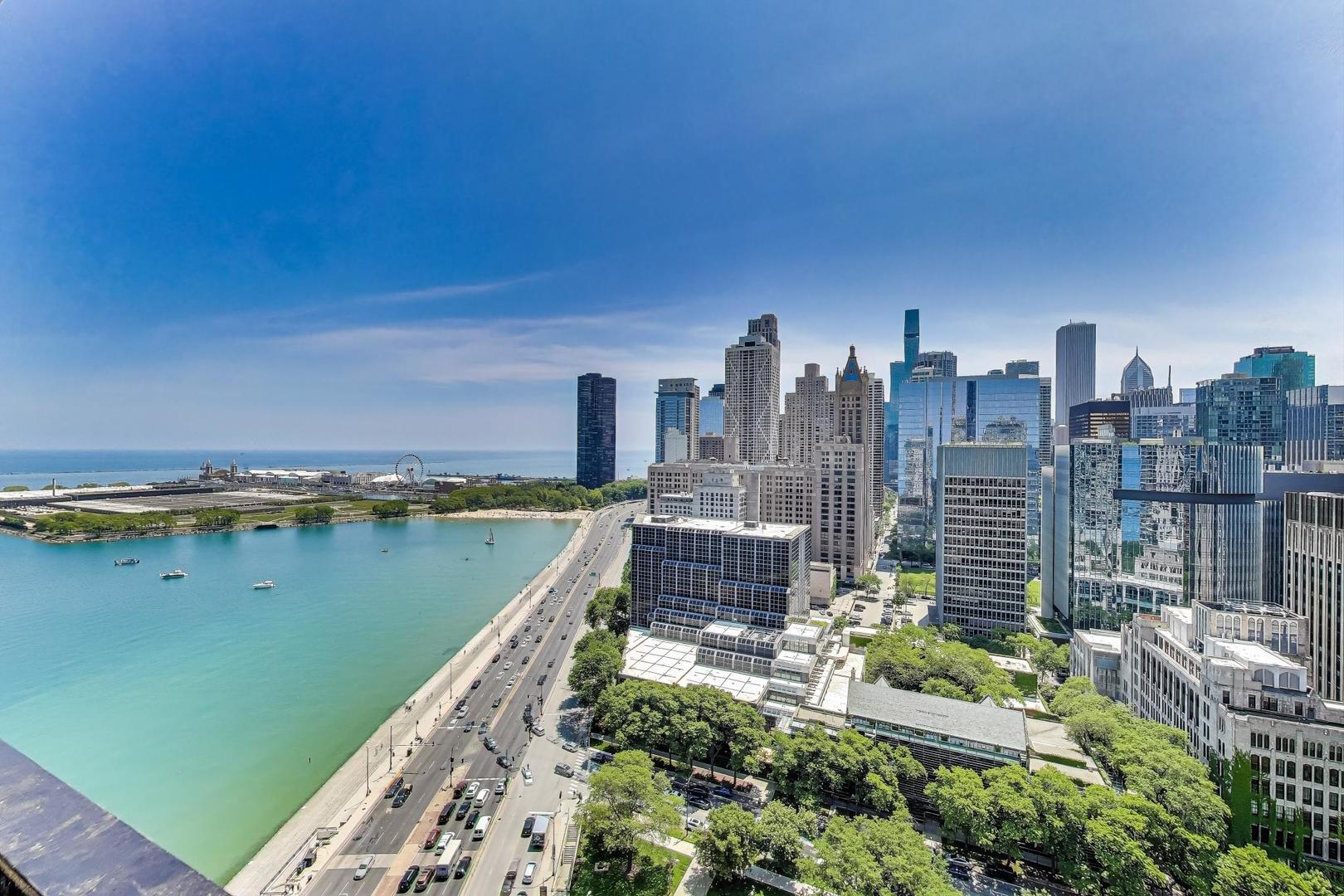 840 North Lake Shore Drive, Unit 2401 Chicago, IL 60611 - Photo 26 of 40 a view of a city with tall buildings