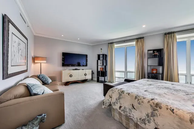 a very nice looking room with a large window