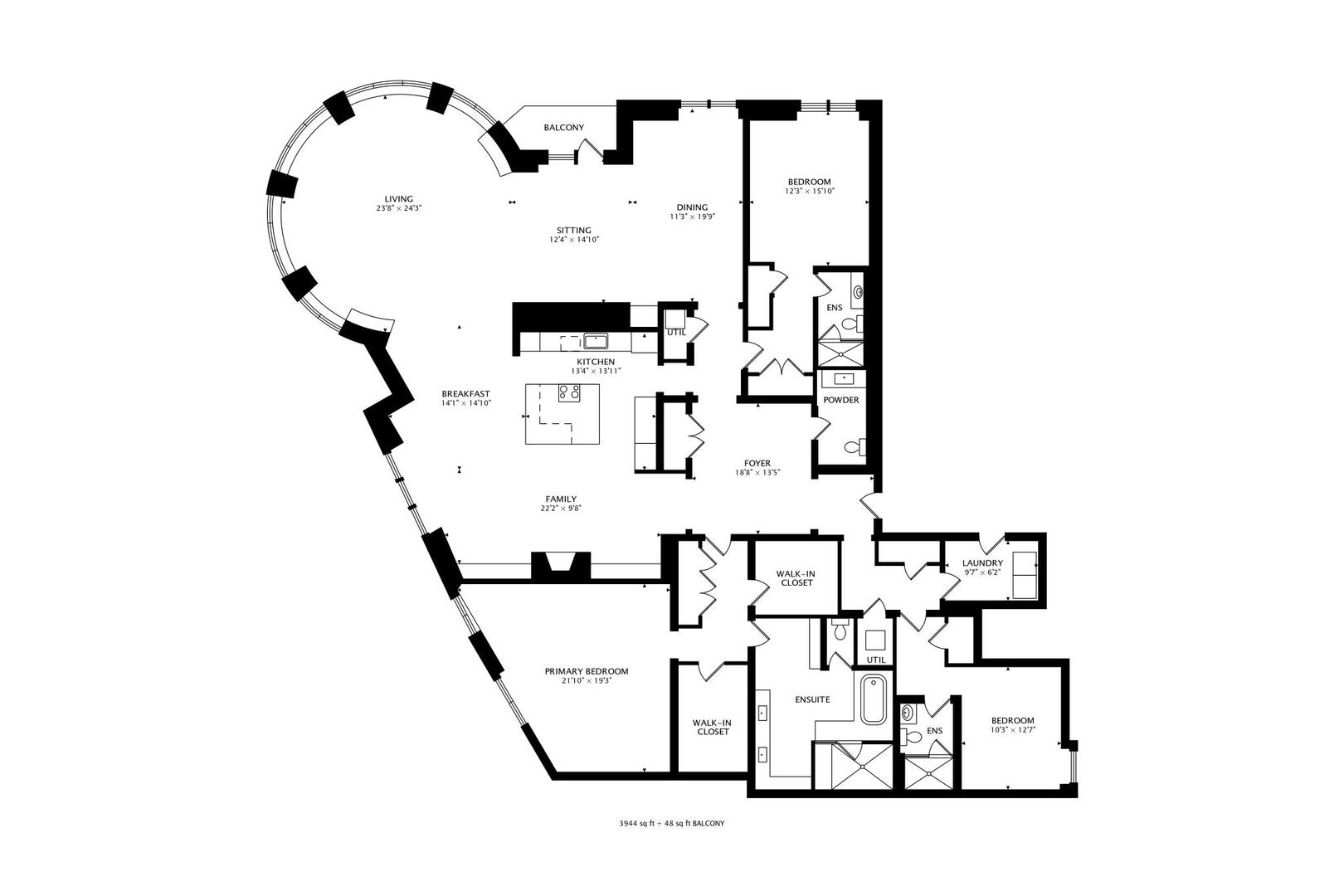 840 North Lake Shore Drive, Unit 2401 Chicago, IL 60611 - Photo 39 of 40 a picture of floor plan