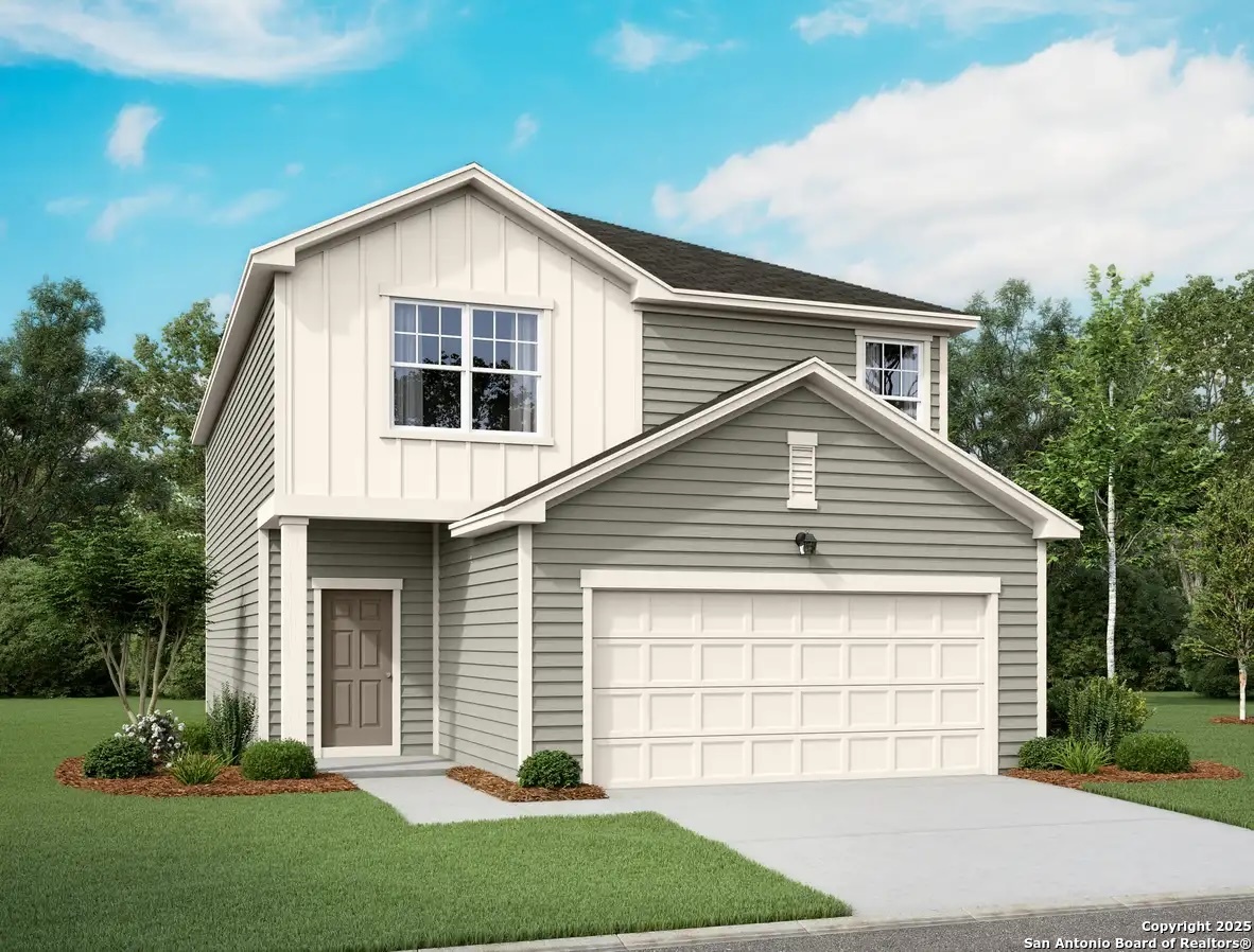 12827 Prairie Valley Schertz, TX 78154 - Photo 1 of 13 a front view of a house with a yard and garage