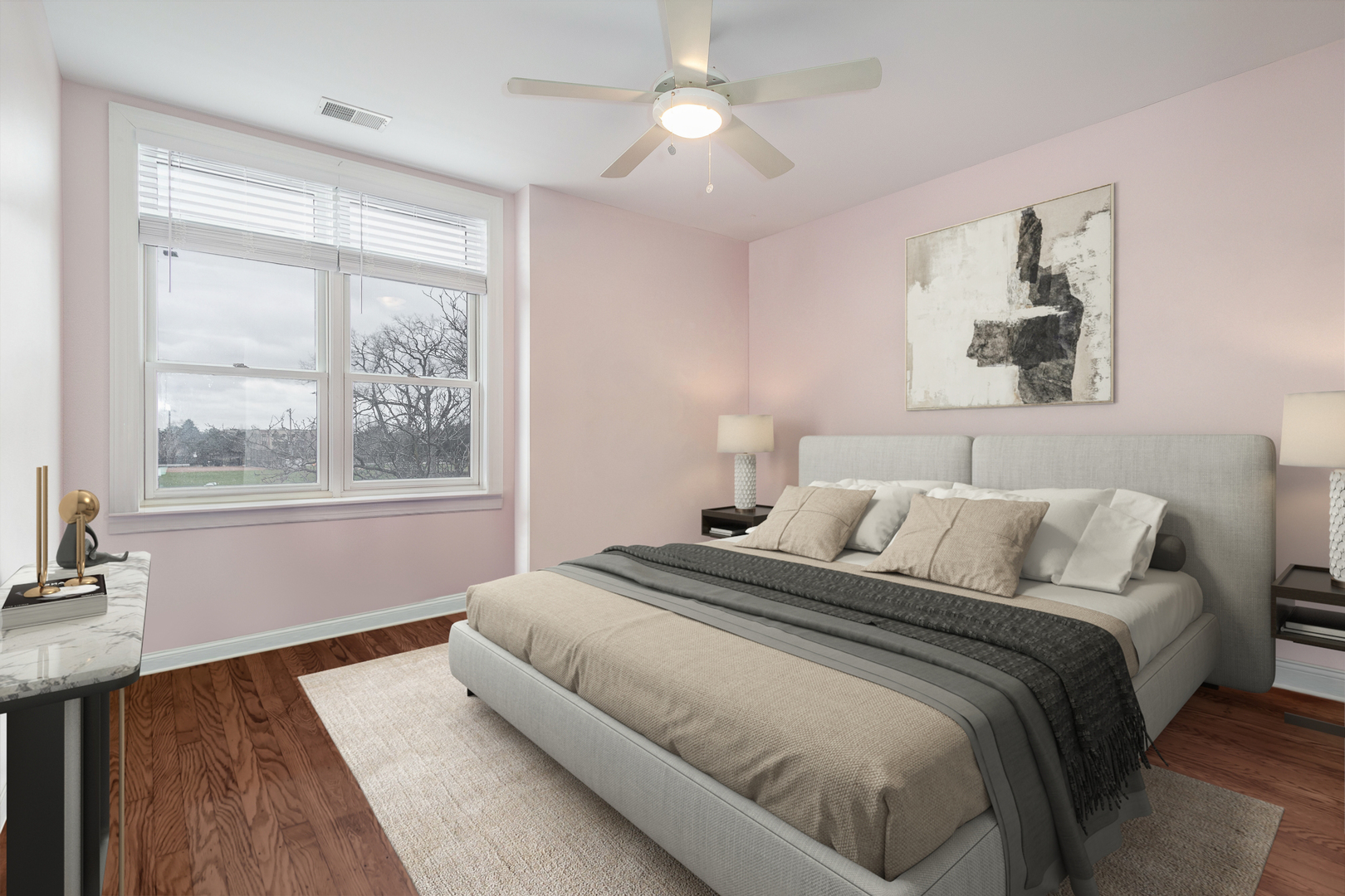 241 North Northwest Highway Park Ridge, IL 60068 - Photo 15 of 28 a bedroom with a large bed and a window