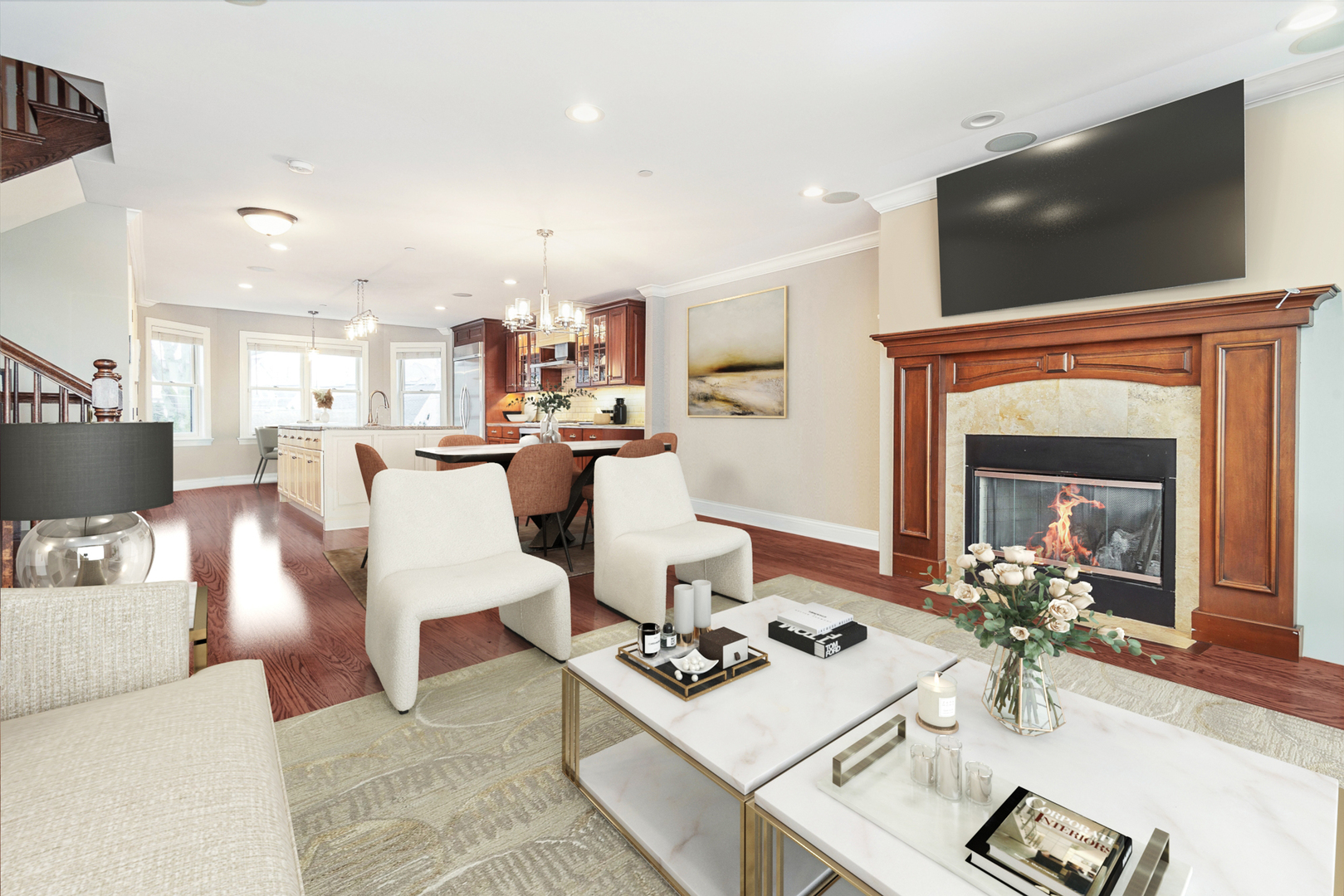 241 North Northwest Highway Park Ridge, IL 60068 - Photo 5 of 28 a living room with furniture and a flat screen tv