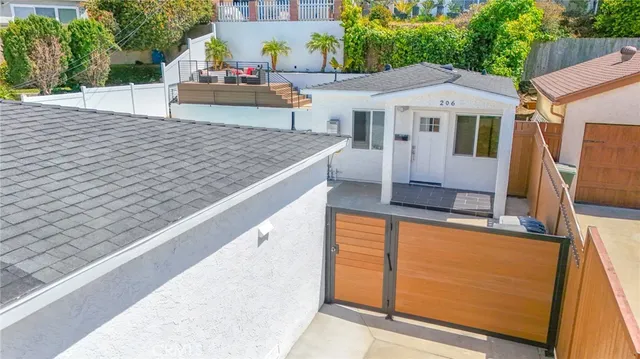 a view of a terrace with sitting area