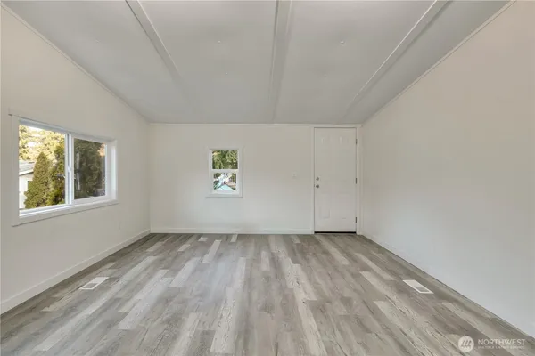 an empty room with a window