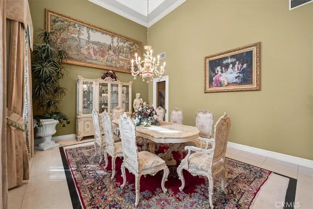 a swimming pool with an outdoor seating