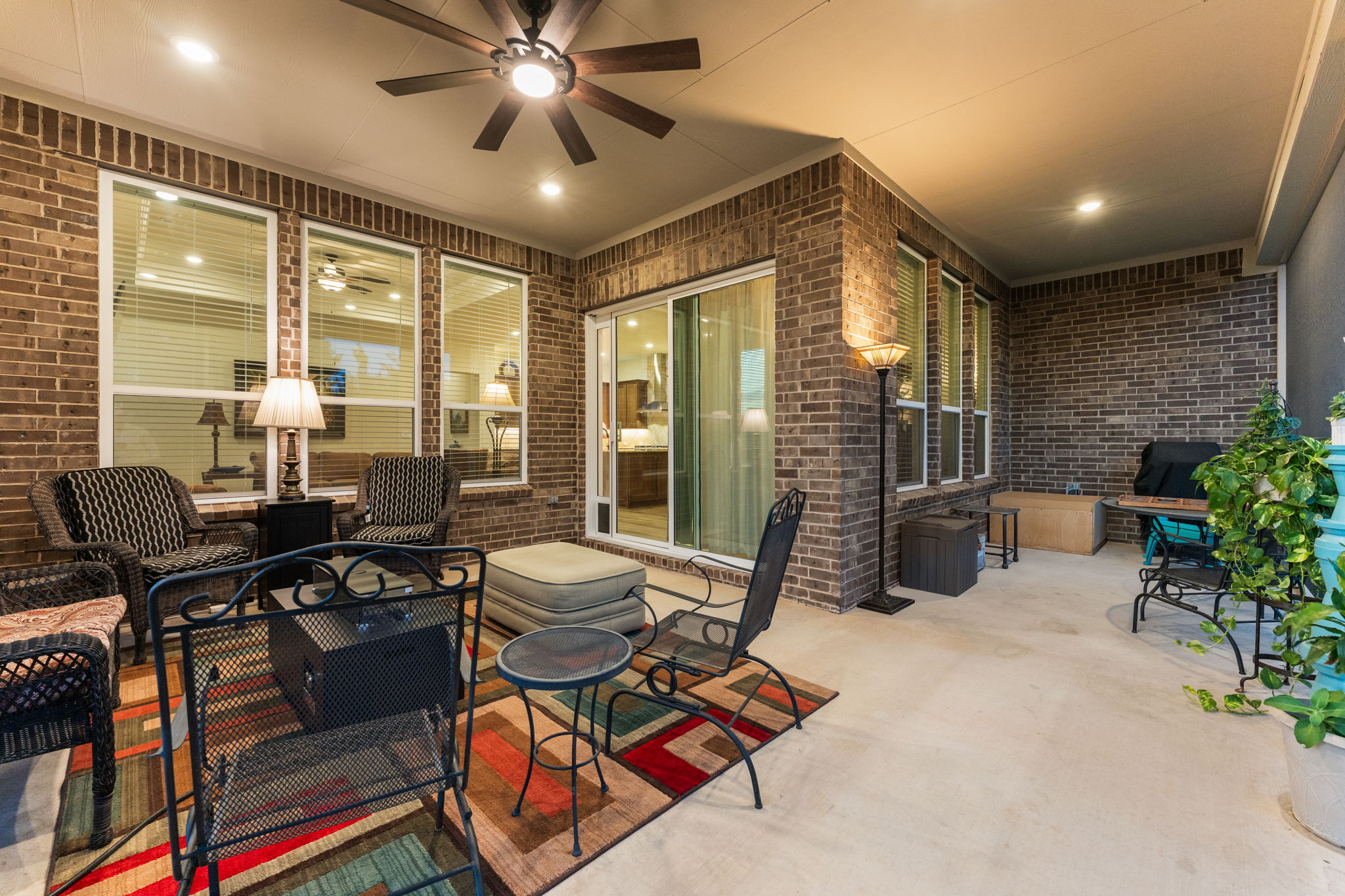 112 Telegraph Lane Georgetown, TX 78633 - Photo 6 of 35 Not only is there an extended covered back patio, but is also completely enclosed and features a gas line for your grill!