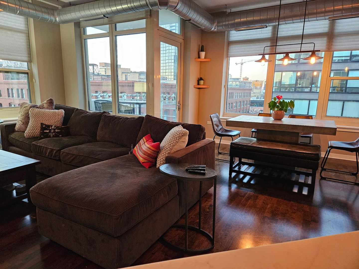 909 West Washington Boulevard, Unit 708 Chicago, IL 60607 - Photo 4 of 15 a living room with furniture and a large window