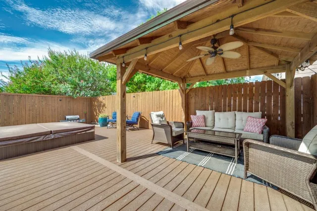 a view of outdoor space with seating