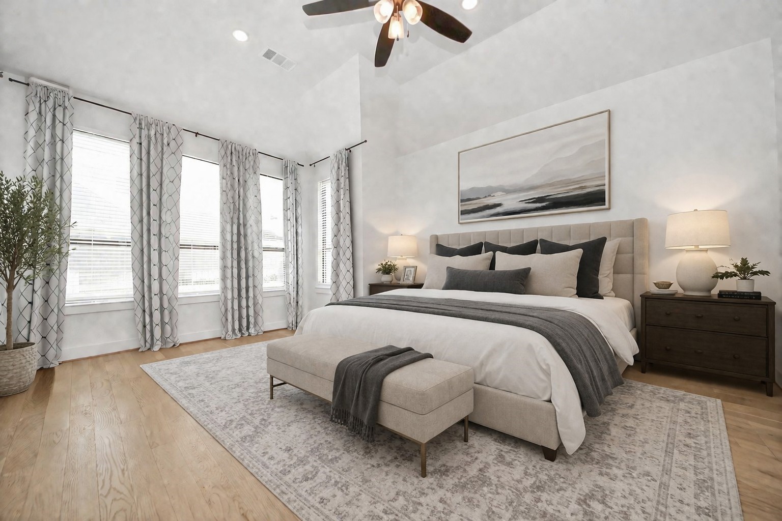 8906 Iron Forge Road Missouri City, TX 77459 - Photo 14 of 33 Primary suite overlooks the pool. *Virtually staged