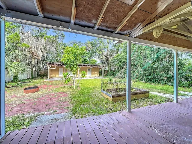 a view of a lake with a city