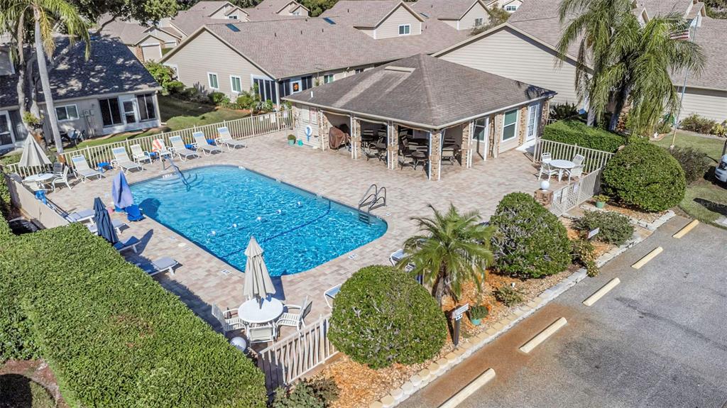 6520 Thicket Trail New Port Richey, FL 34653 - Photo 6 of 43 an aerial view of a house with a yard