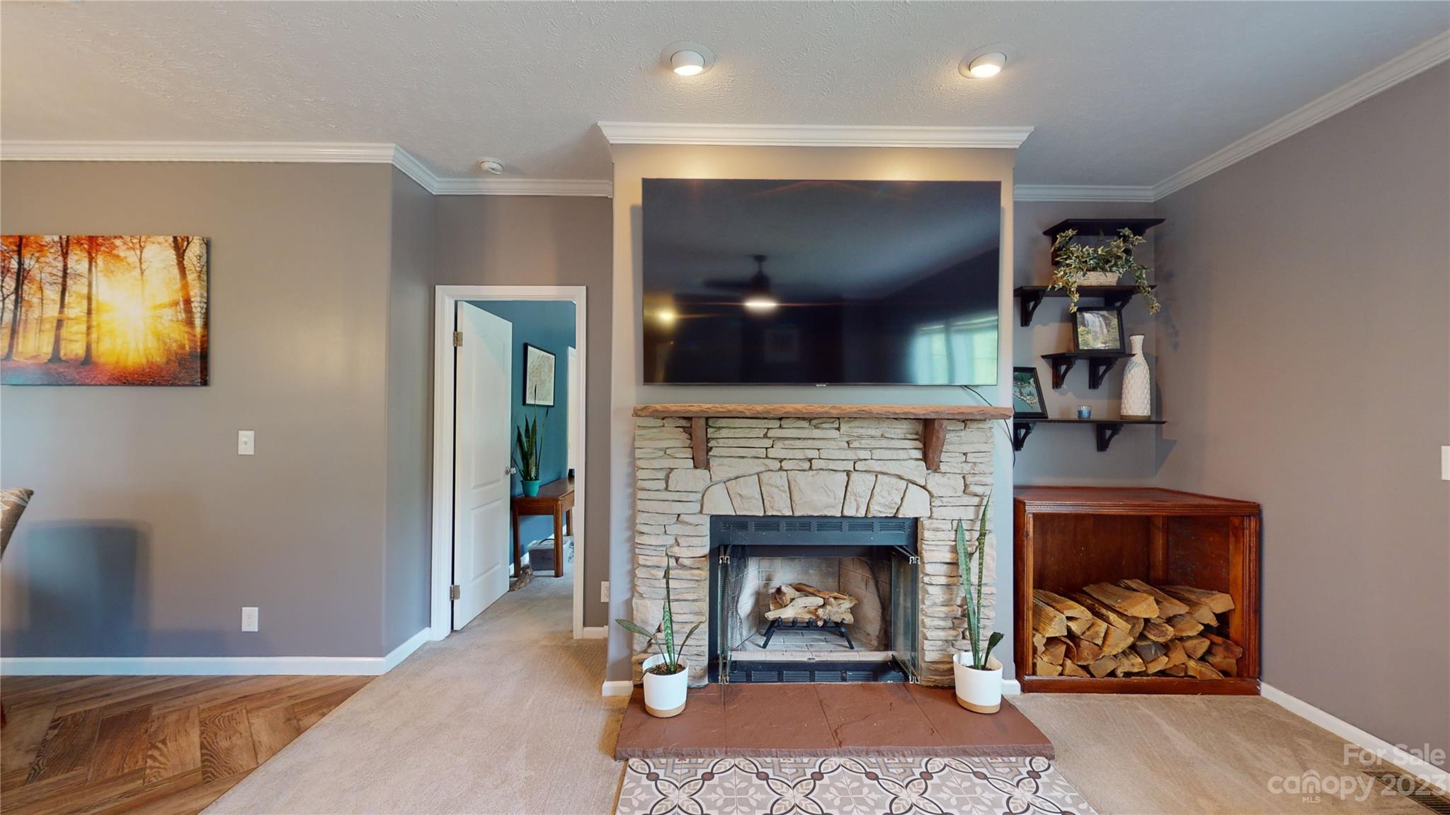 210 Mooseheart Ridge Marion, NC 28752 - Photo 5 of 37 a living room with furniture and a fireplace