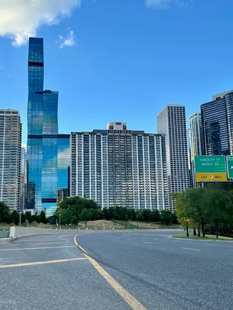 a view of large building