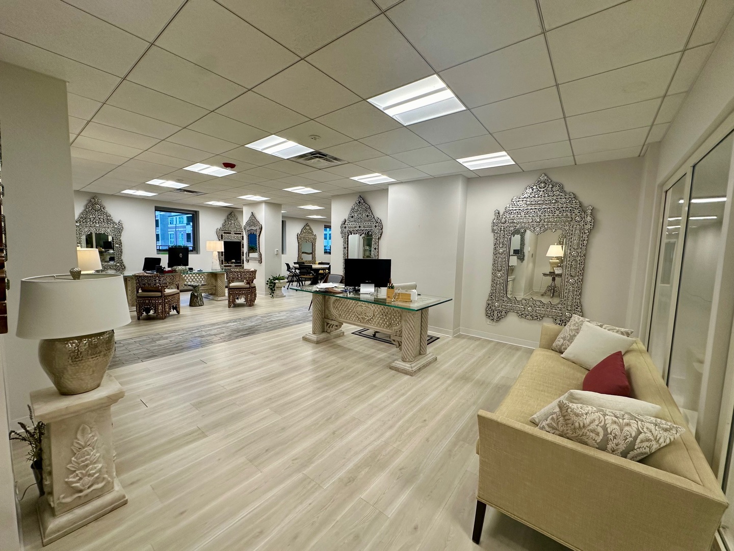 400 East Randolph Street, Unit 706 Chicago, IL 60601 - Photo 5 of 21 a living room with furniture and a chandelier