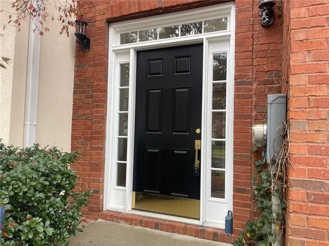 view of the door of the building