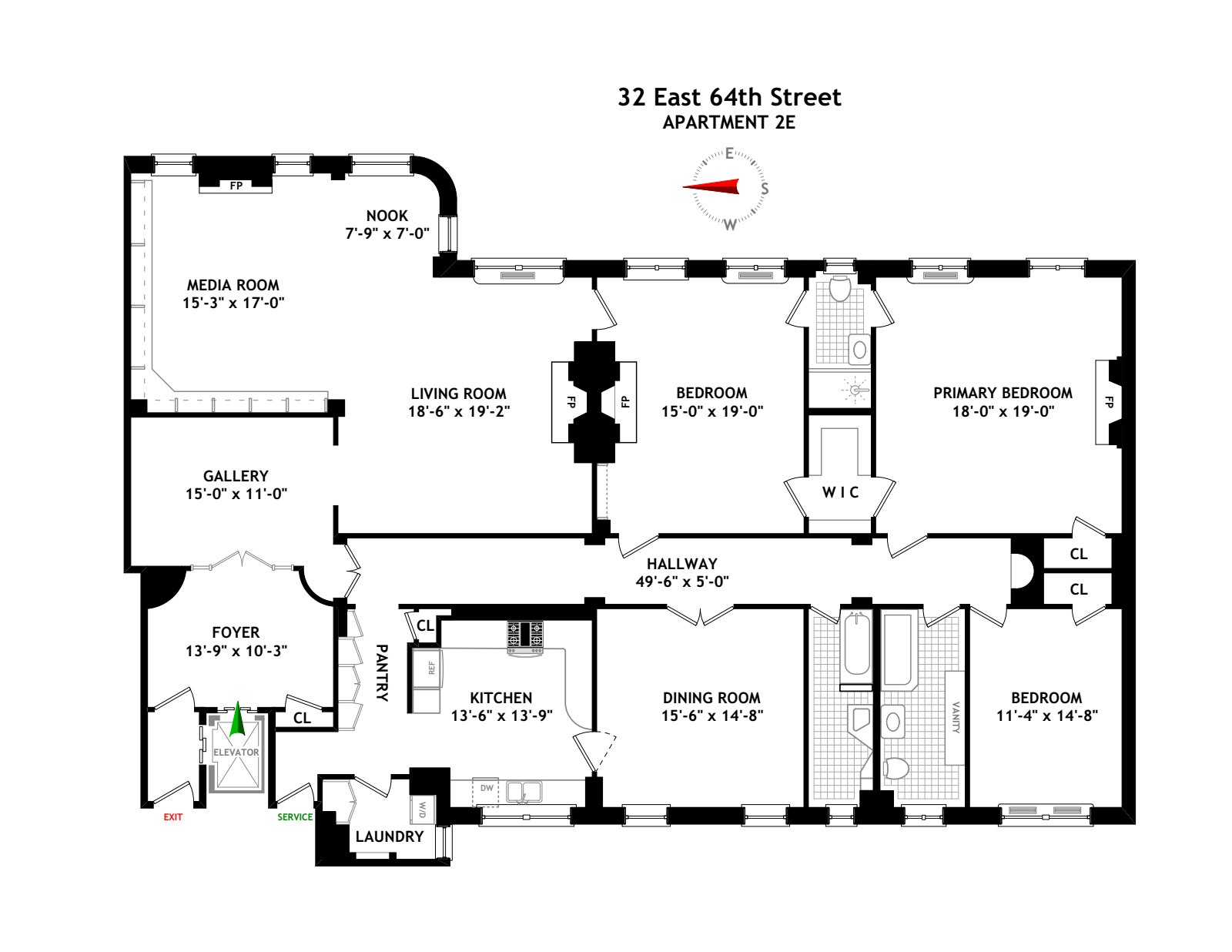 32 East 64th Street, Unit 2E Manhattan, NY 10065 - Photo 9 of 9 a picture of a book shelf