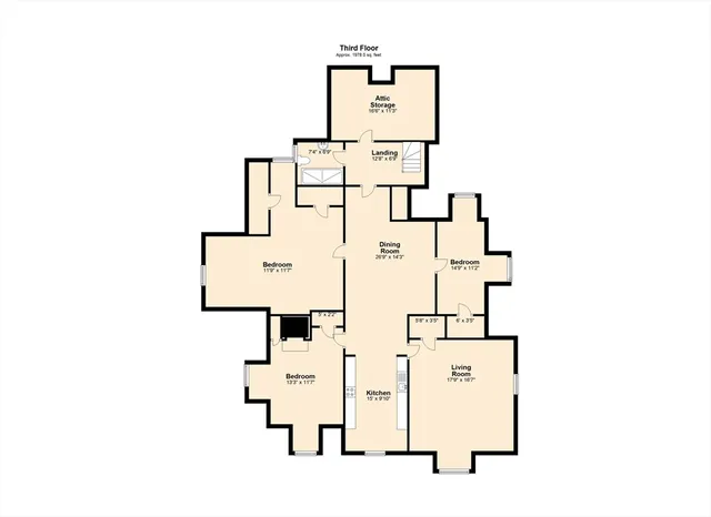 a view of a balcony with a potted plant