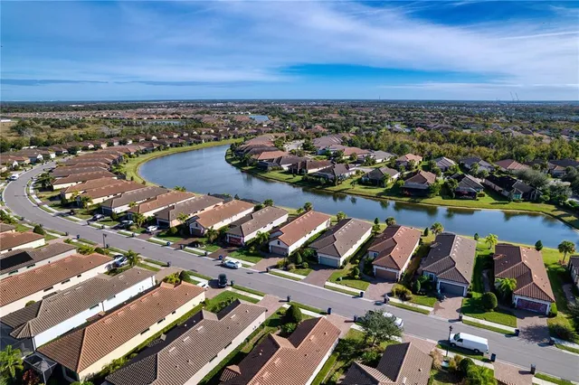 an aerial view of a city