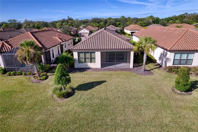 an aerial view of multiple house