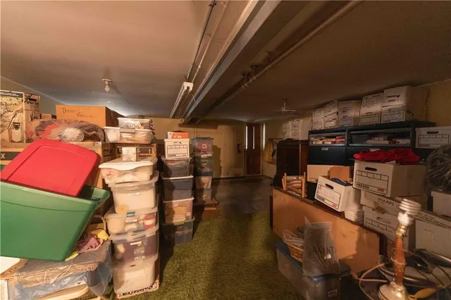 a view of storage and utility room