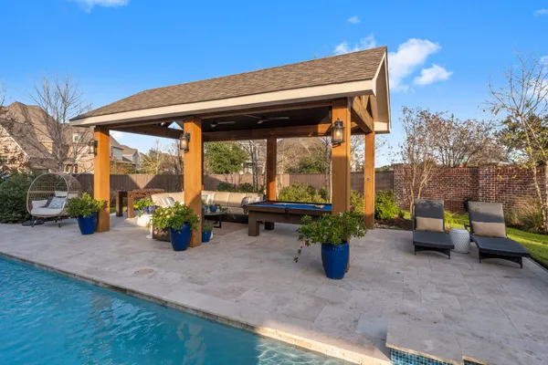 a view of an outdoor space with a patio