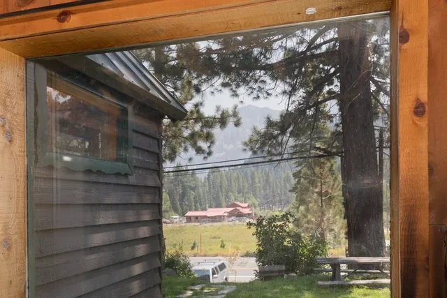 a view of a small yard