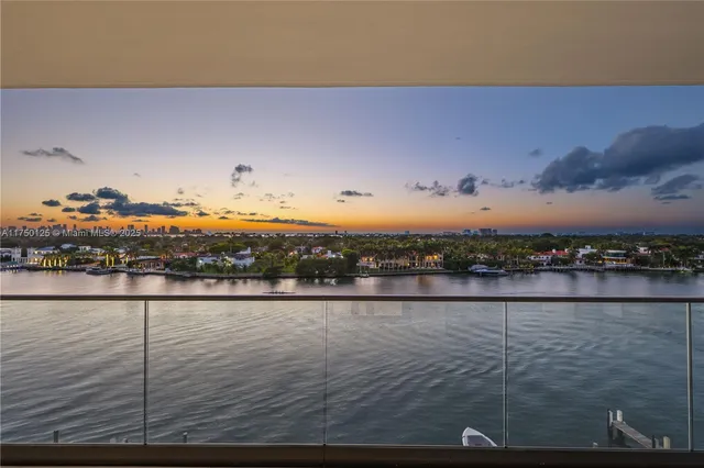 a view of a terrace with a lake view