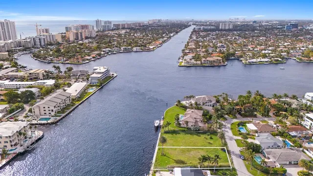 an aerial view of a house with a outdoor space