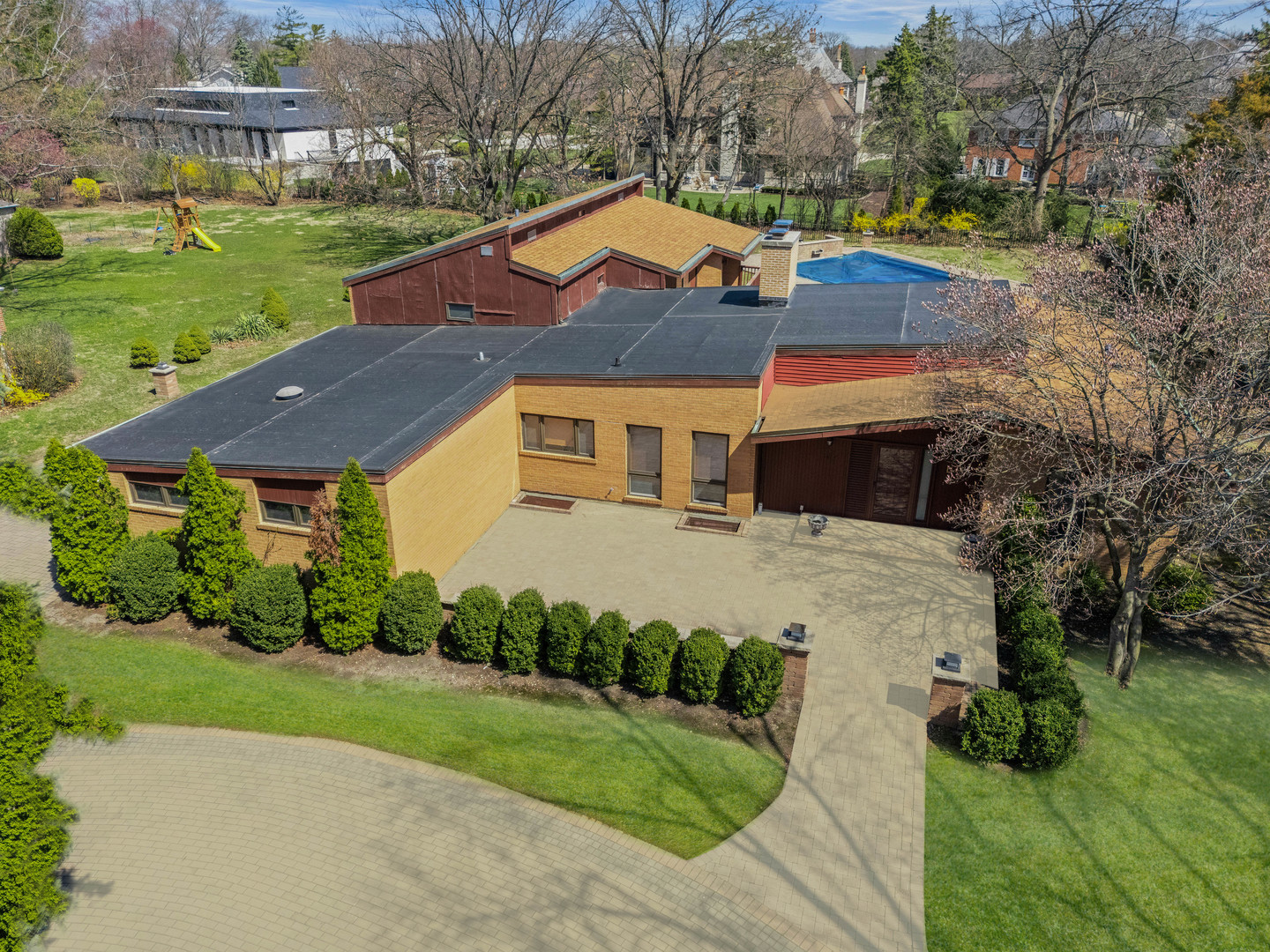 2819 Meyers Road Oak Brook, IL 60523 - Photo 1 of 35 a front view of a house with a yard