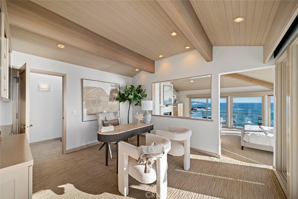 1907 Ocean Way Laguna Beach, CA 92651 - Photo 50 of 74 a dining room with furniture and a floor to ceiling window