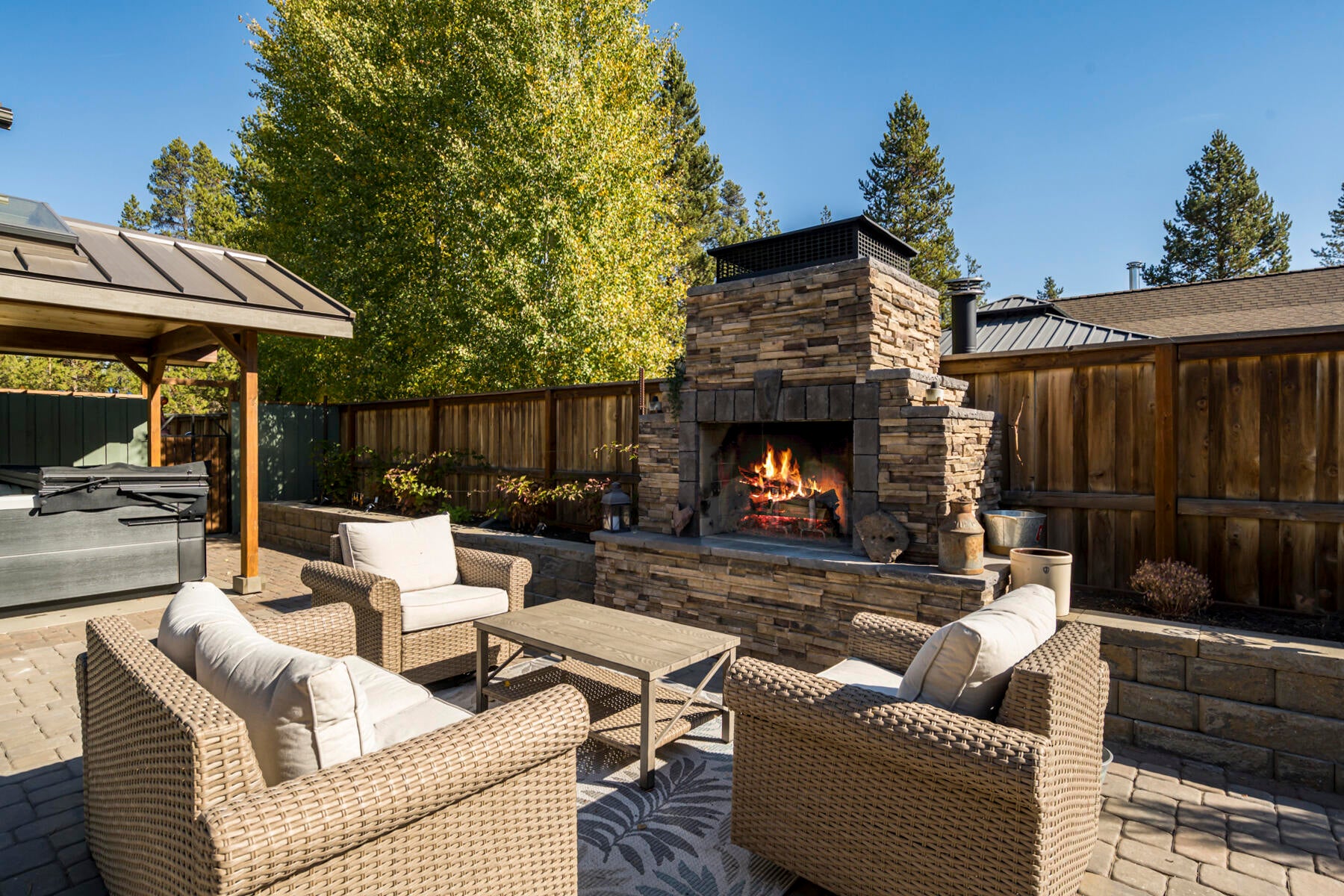 17246 Tholstrup Road Bend, OR 97707 - Photo 37 of 55 Custom Outdoor Fireplace
