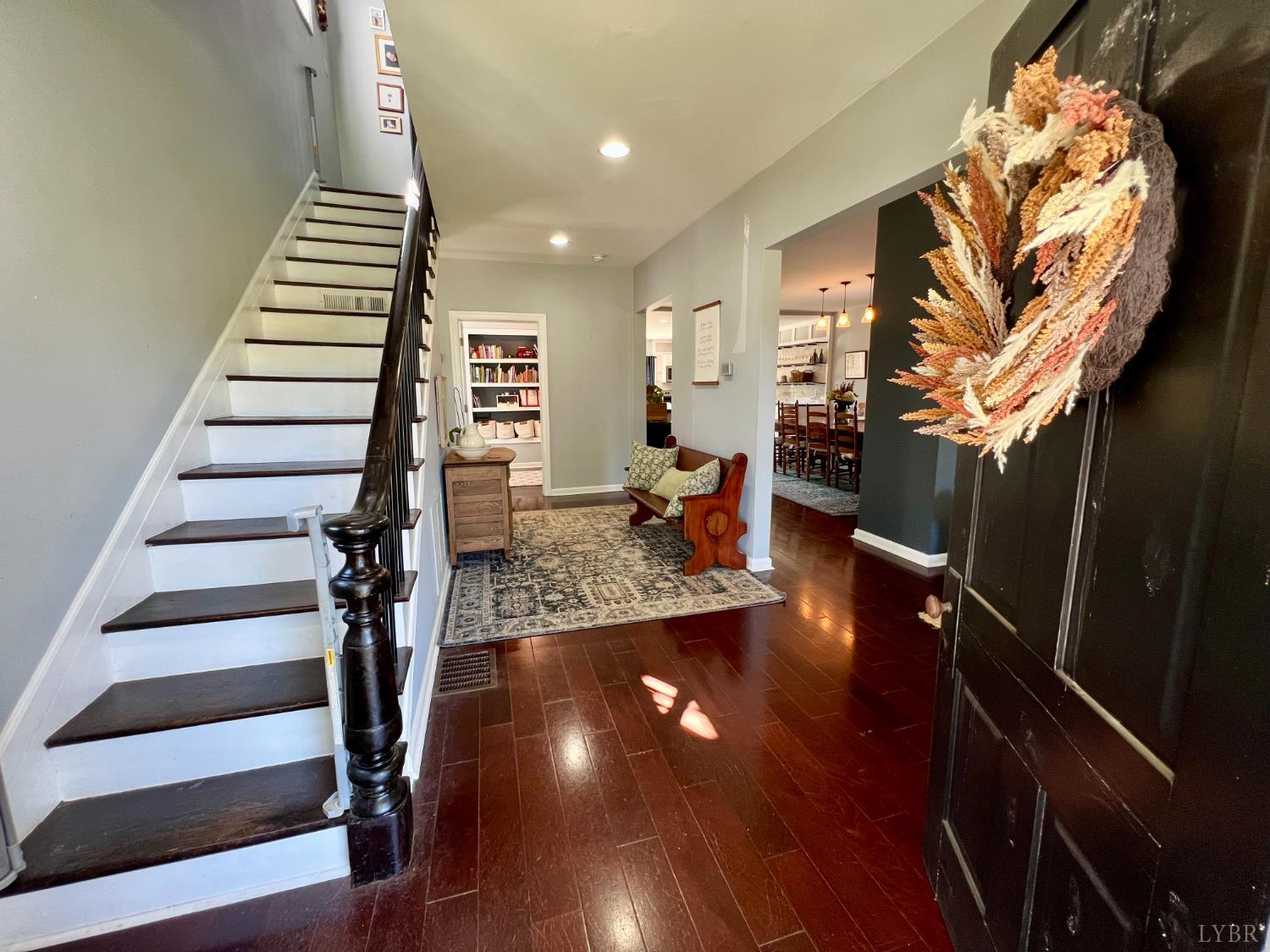 120 North Main Street Amherst, VA 24521 - Photo 10 of 62 a view of entryway and hall with wooden floor