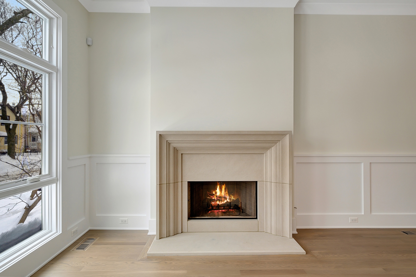3302 North Hoyne Avenue Chicago, IL 60618 - Photo 2 of 27 a living room with a fireplace