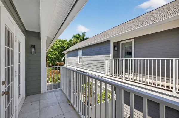 a view of a balcony