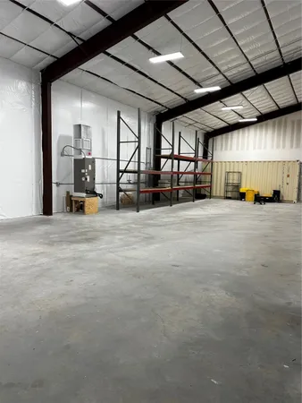 a view of room with garage