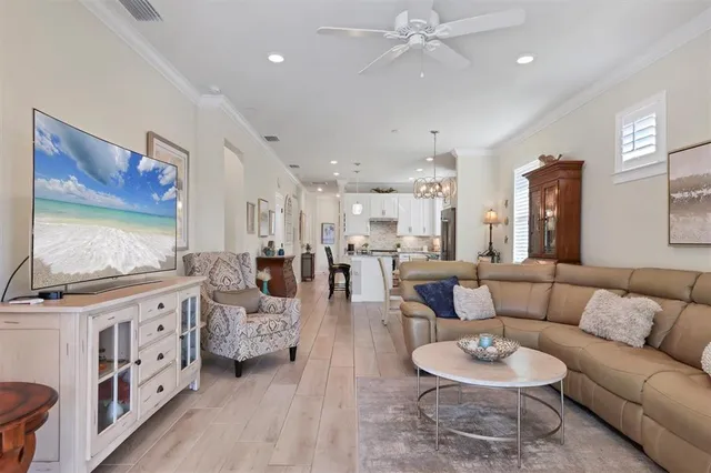 a bedroom with a bed and a table