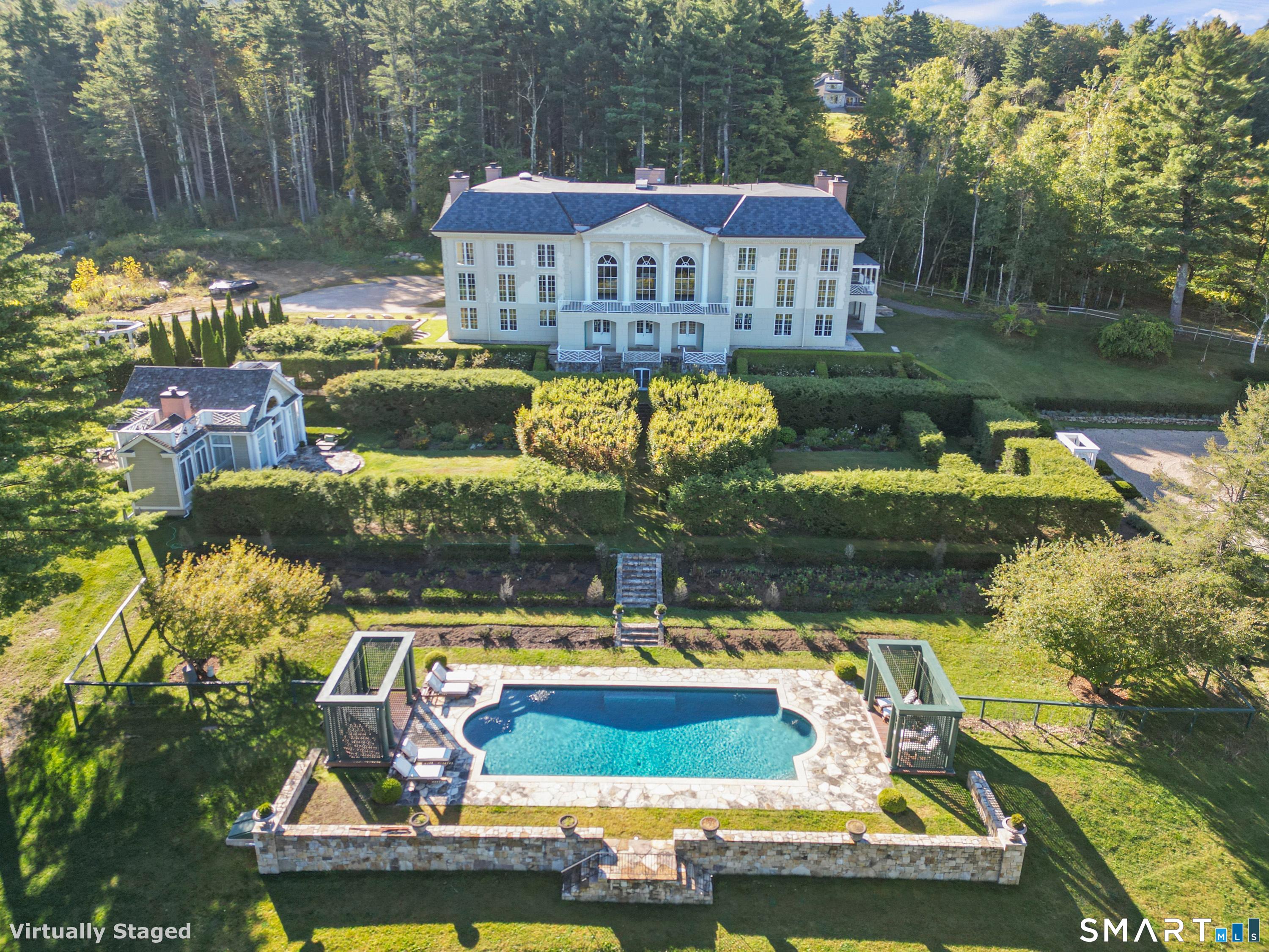 209 Blue Hill Road Great Barrington, MA 01230 - Photo 1 of 37 a view of swimming pool with outdoor seating and yard