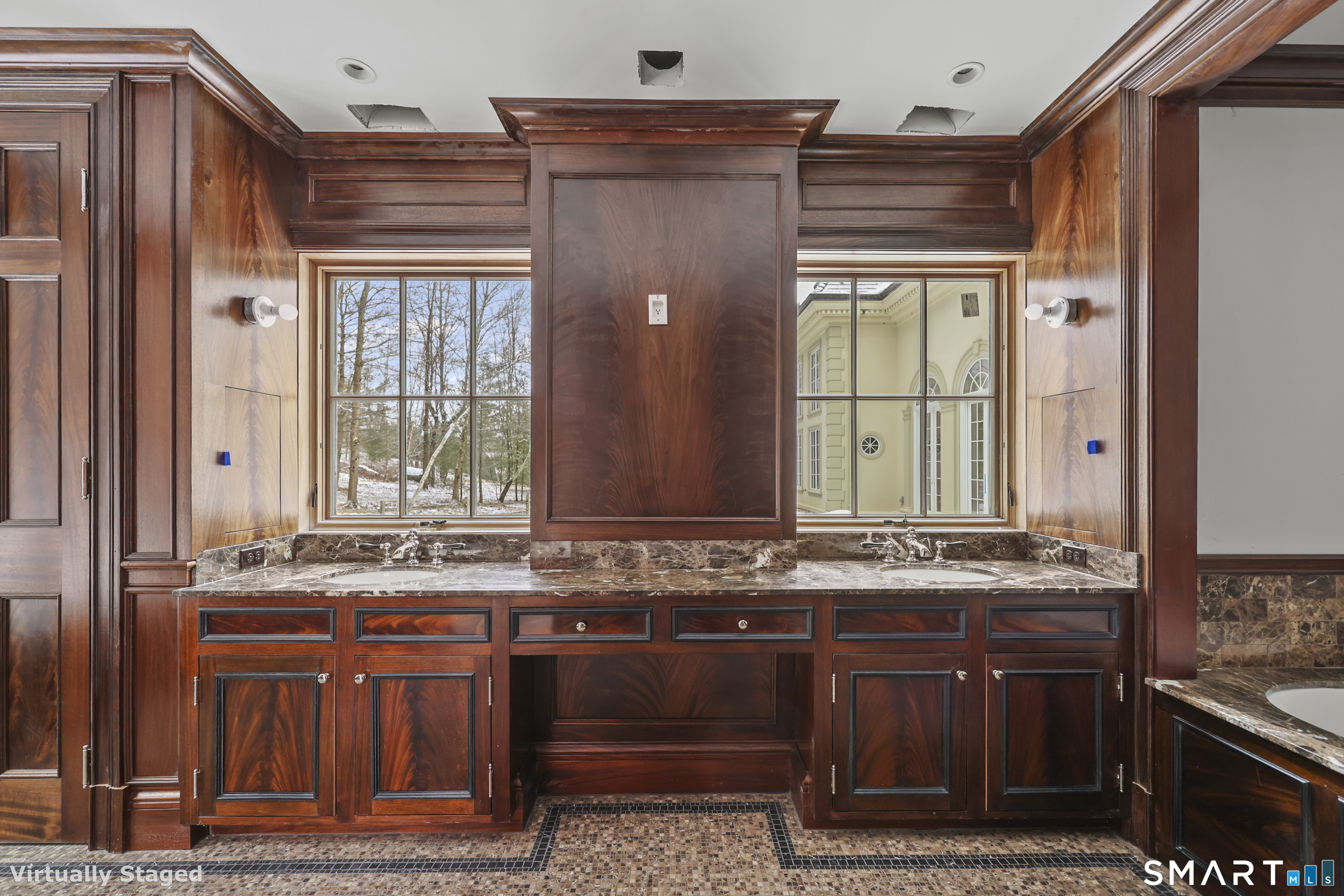 209 Blue Hill Road Great Barrington, MA 01230 - Photo 25 of 37 a bathroom with a sink and a mirror