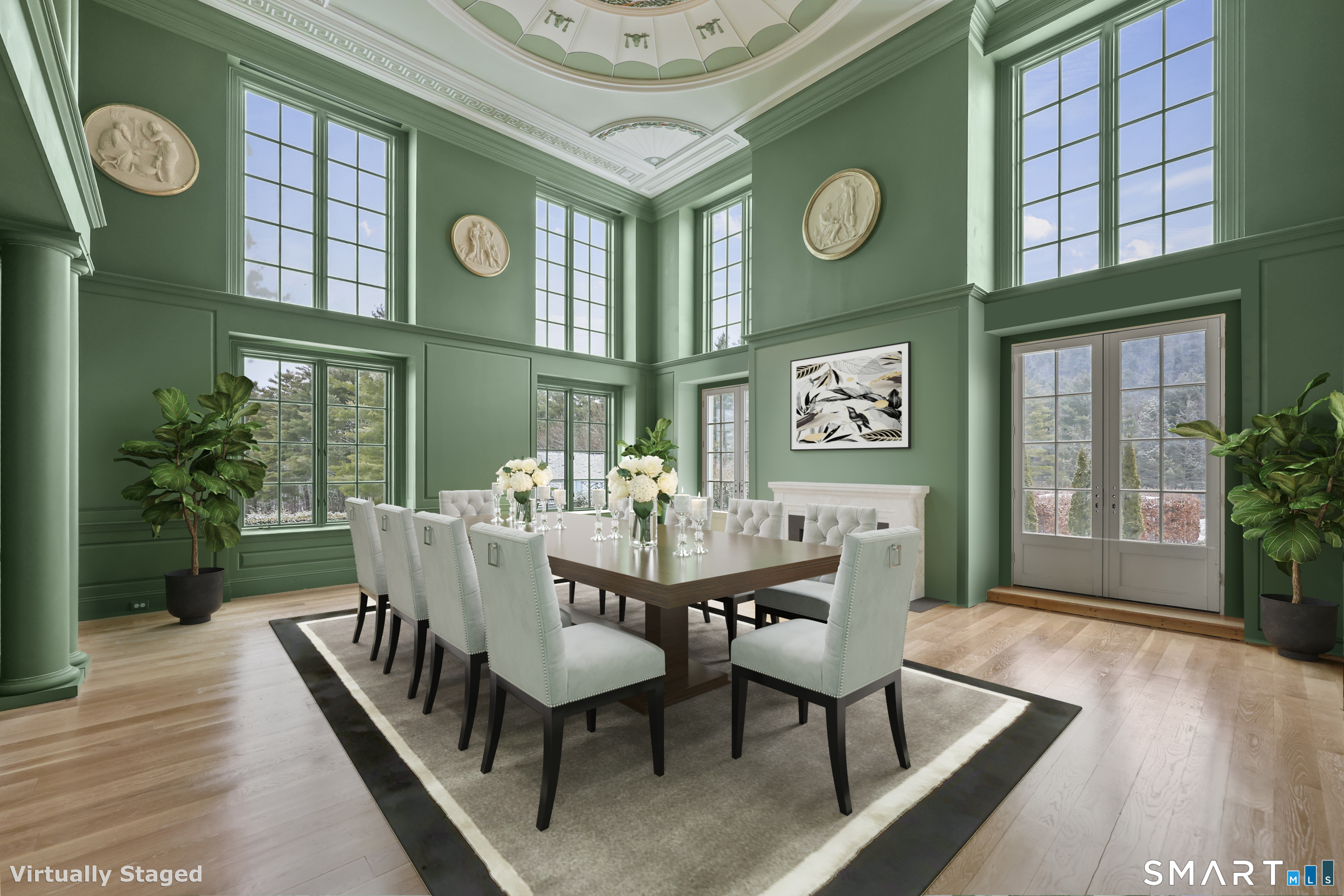 209 Blue Hill Road Great Barrington, MA 01230 - Photo 9 of 37 a dining room with furniture and a clock