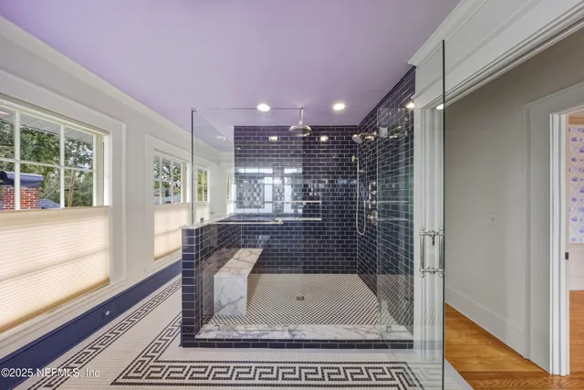 a view of a backyard with a garden