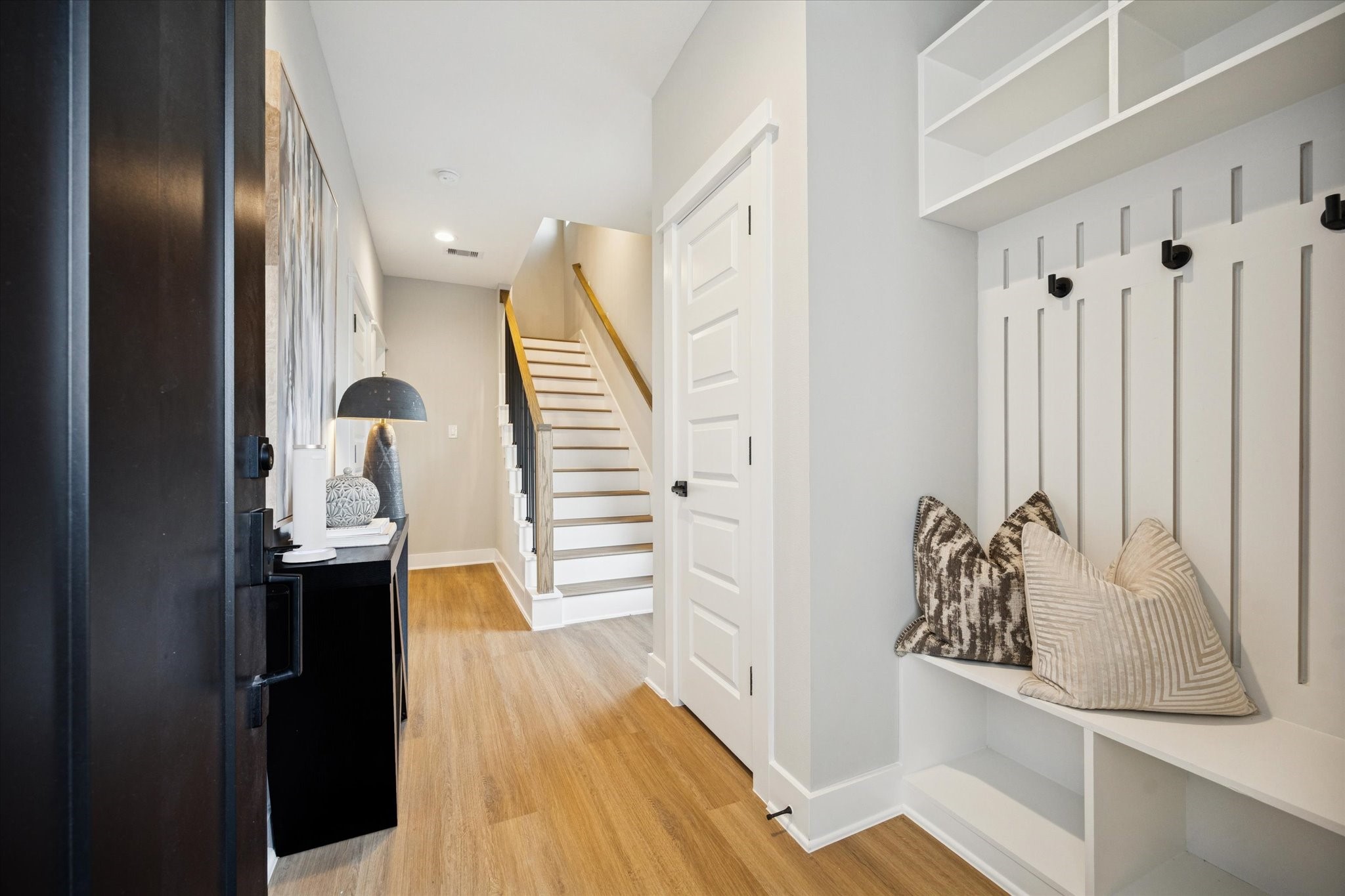 719 Thornton Road, Unit D Houston, TX 77018 - Photo 3 of 45 a view of entryway with wooden floor