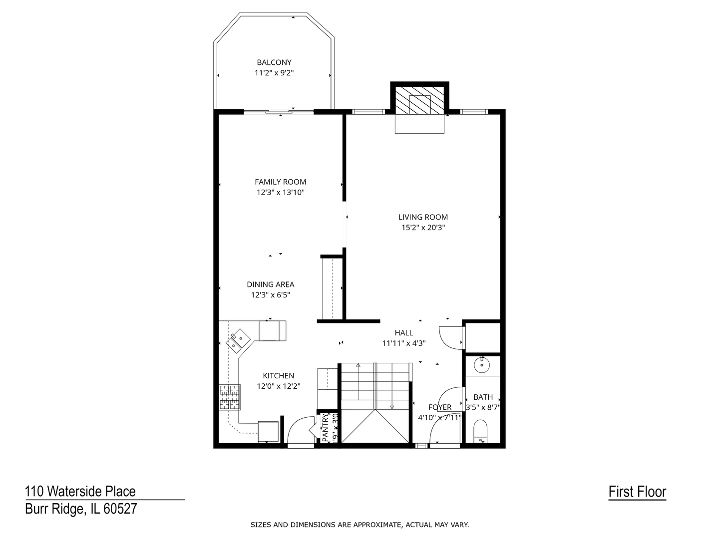 110 Waterside Place Burr Ridge, IL 60527 - Photo 42 of 44 a picture of a floor plan