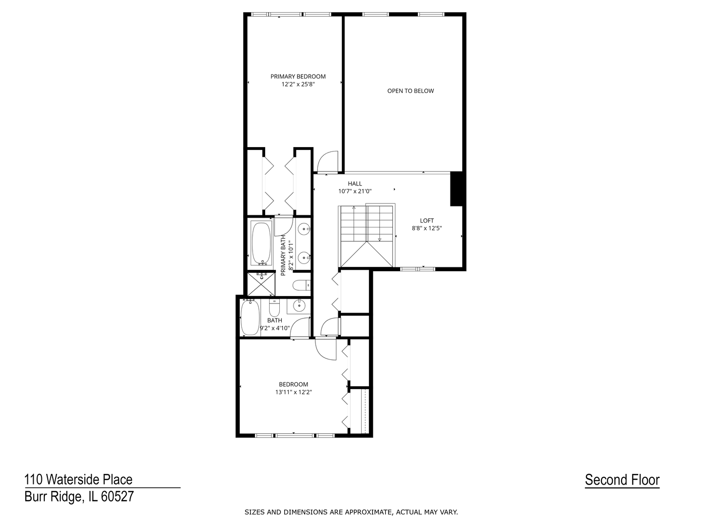 110 Waterside Place Burr Ridge, IL 60527 - Photo 43 of 44 a picture of floor plan