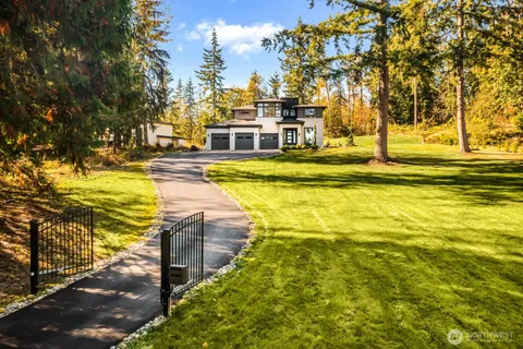 a view of a swimming pool with an ocean view