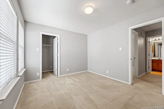 an empty room with an entryway
