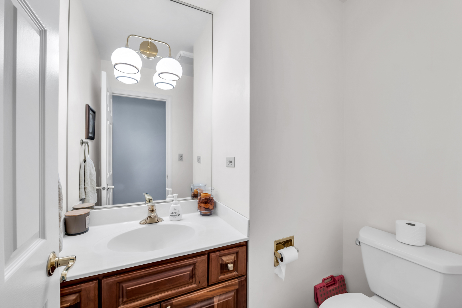 896 Chaucer Way Buffalo Grove, IL 60089 - Photo 16 of 26 a bathroom with a sink and a mirror with toilet