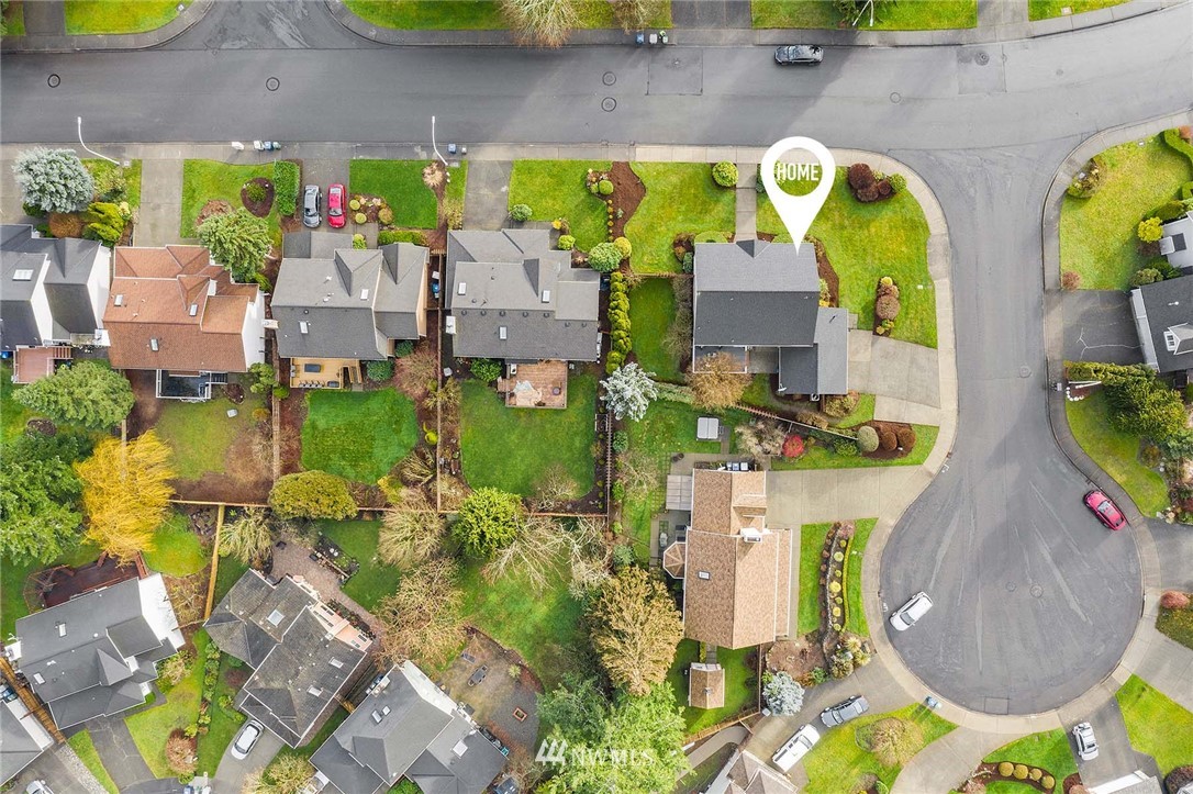 5112 Northeast 20th Street Renton, WA 98059 - Photo 38 of 40 an aerial view of residential house with outdoor space and swimming pool