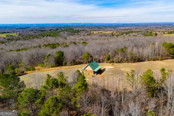 an aerial view of a city