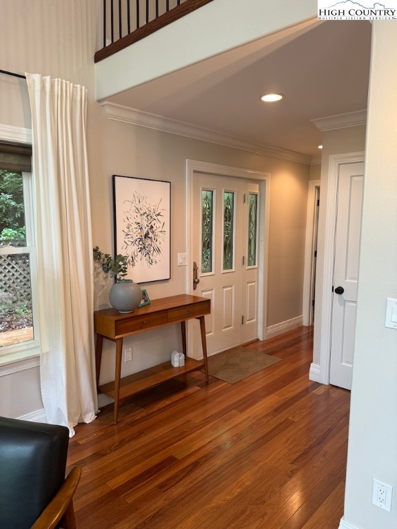 567 Locust Road Newland, NC 28657 - Photo 5 of 28 a view of a hallway with wooden floor and furniture