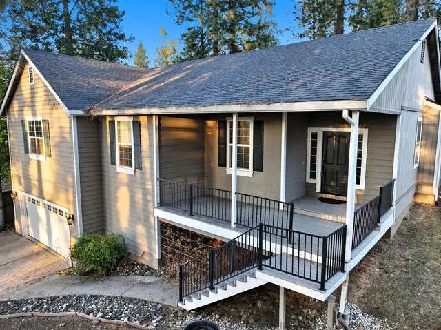 a front view of a house with balcony